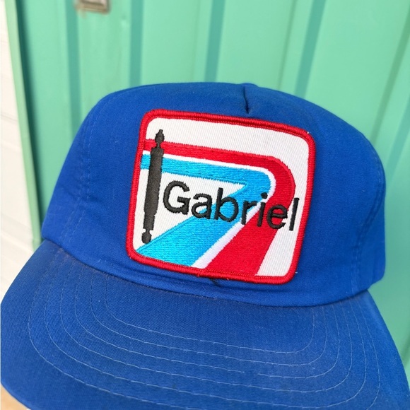 Vintage GABRIEL car dealership patch trucker hat snapback blue - Picture 2 of 6